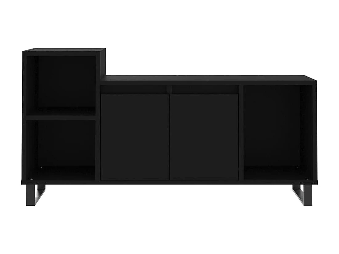 Mueble para TV madera contrachapada negro 100x35x55 cm