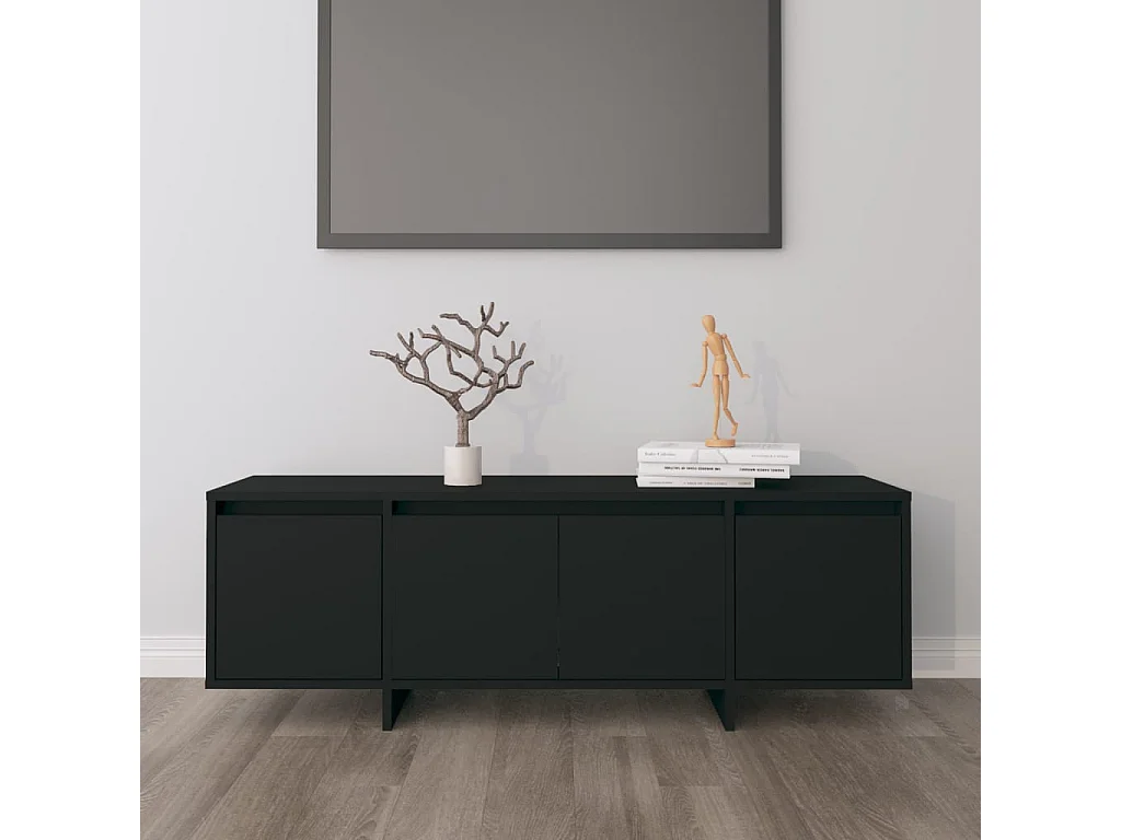 Tv-meubel 120x30x40,5 cm bewerkt hout zwart