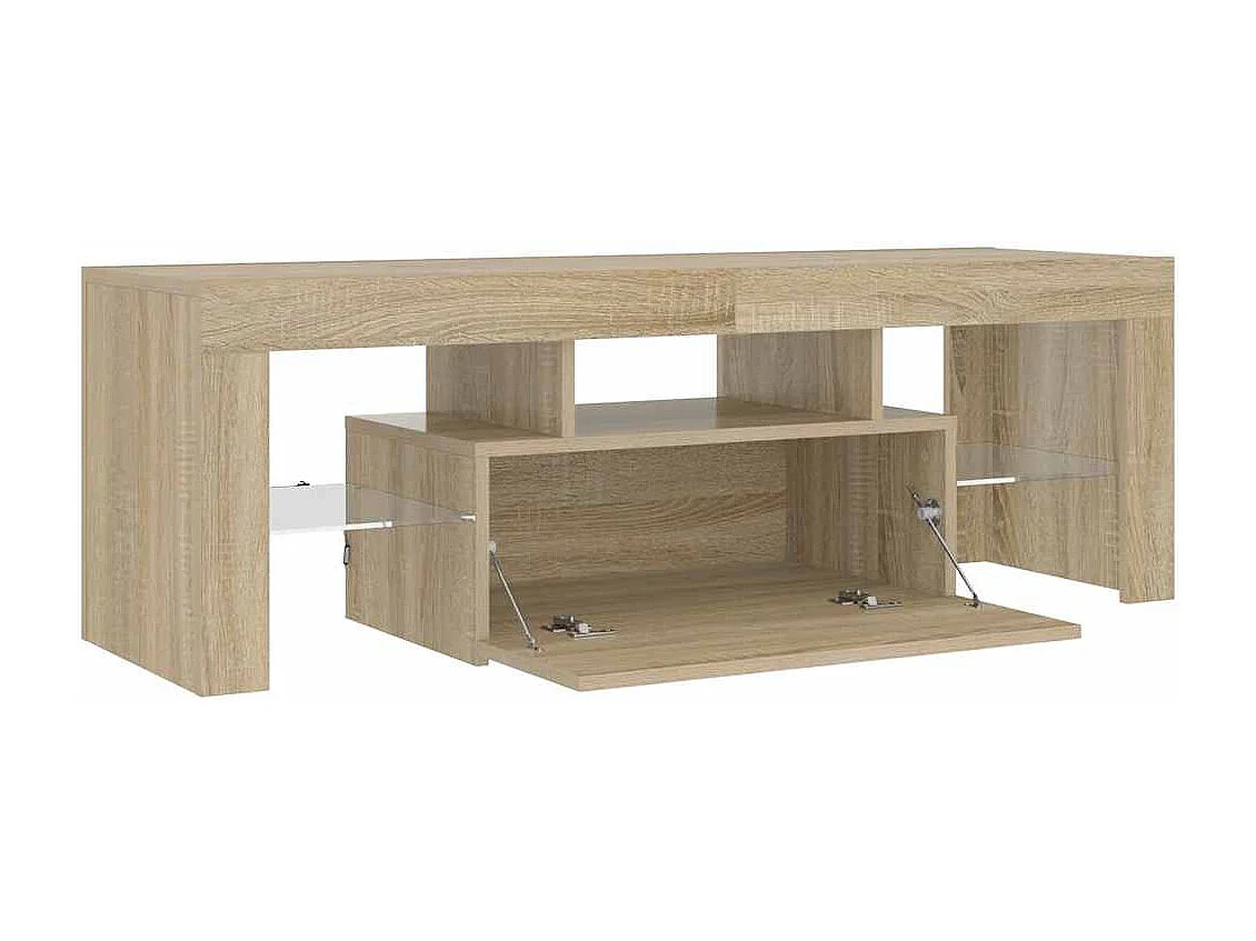 Meuble TV avec lumières LED chêne sonoma 120x35x40 cm