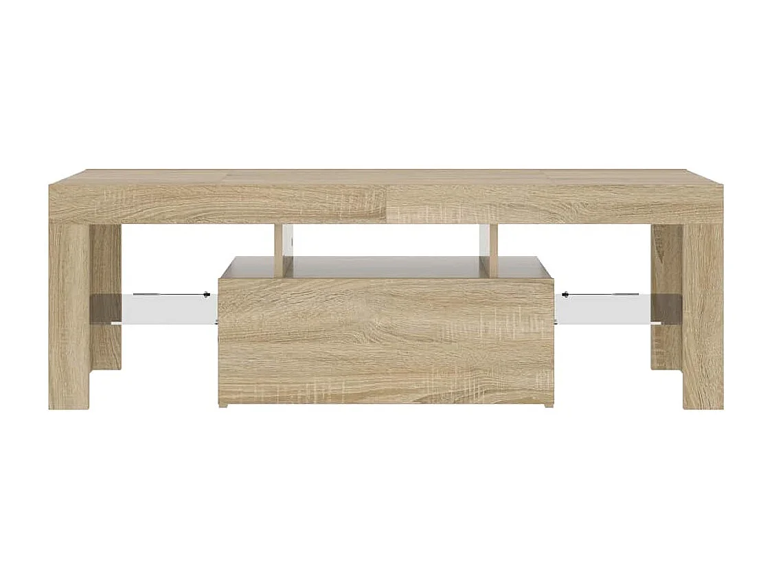 Meuble TV avec lumières LED chêne sonoma 120x35x40 cm