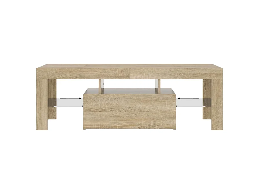 Tv-meubel met LED-verlichting 120x35x40cm sonoma eikenkleurig