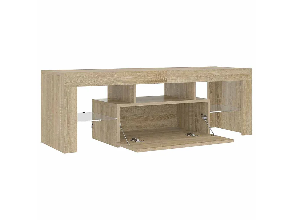 Tv-meubel met LED-verlichting 120x35x40cm sonoma eikenkleurig