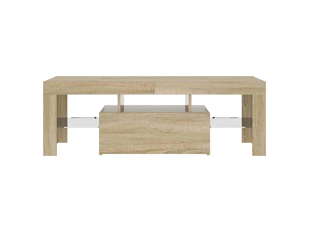 Tv-meubel met LED-verlichting 120x35x40cm sonoma eikenkleurig