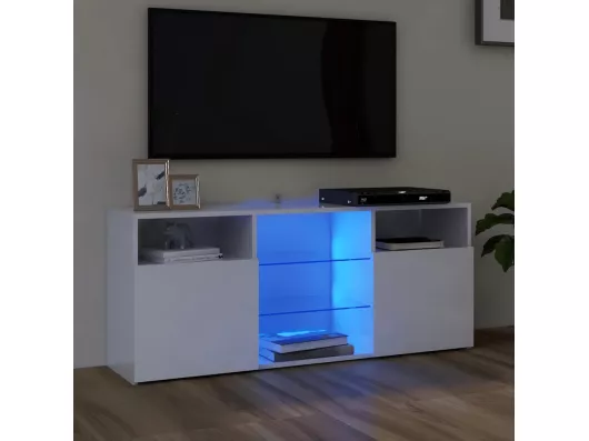 Kauf Unique TV-Schrank mit LED-Leuchten Hochglanz-Weiß 120x30x50 cm