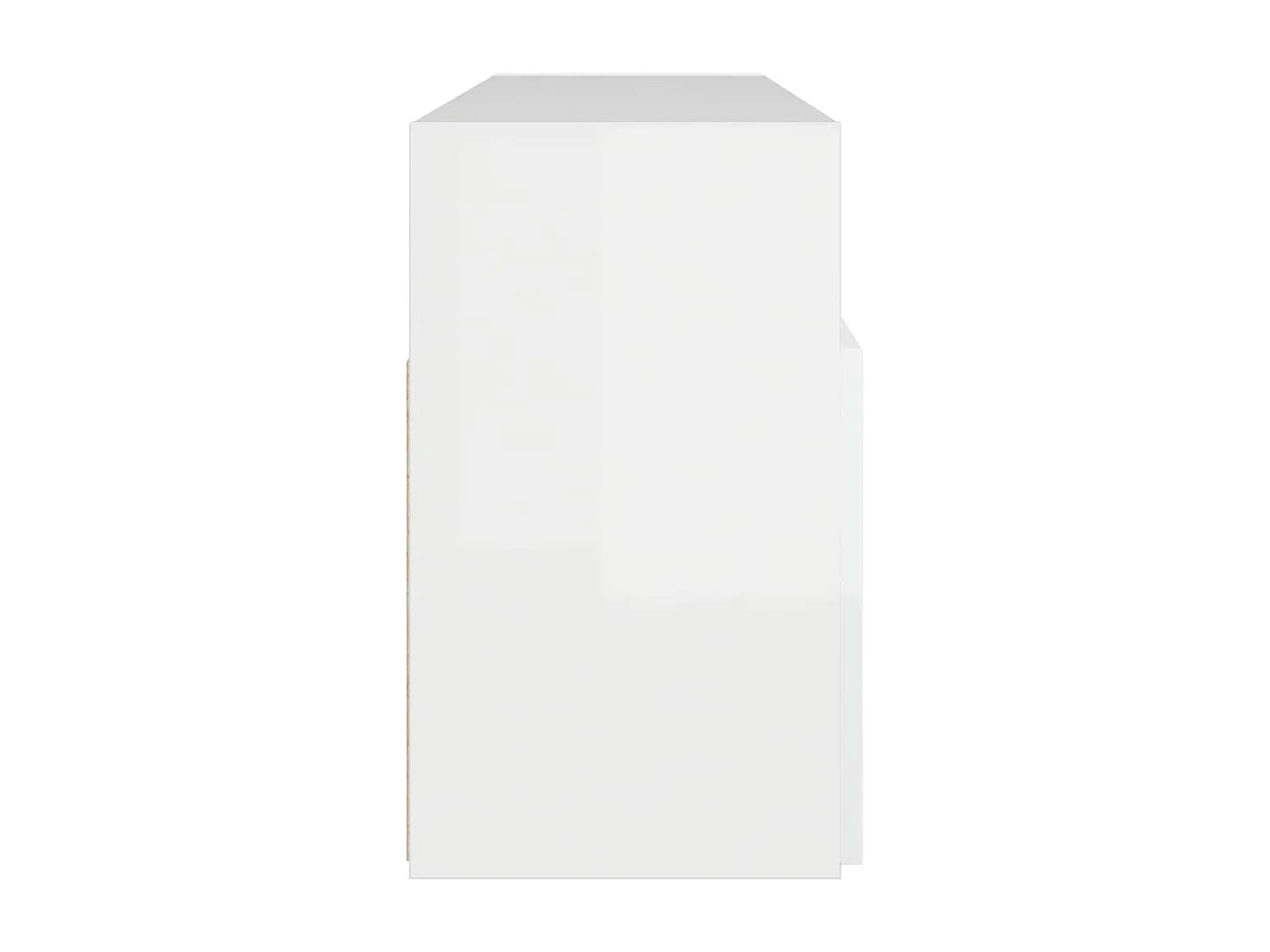 Meuble TV avec lumières LED blanc brillant 120x30x50 cm