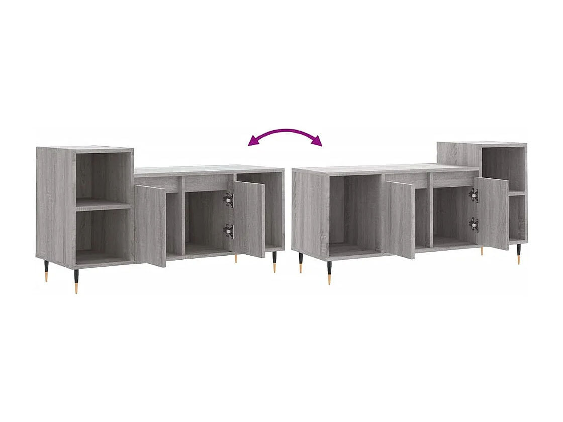 Meuble TV Sonoma gris 100x35x55 cm Bois d'ingénierie