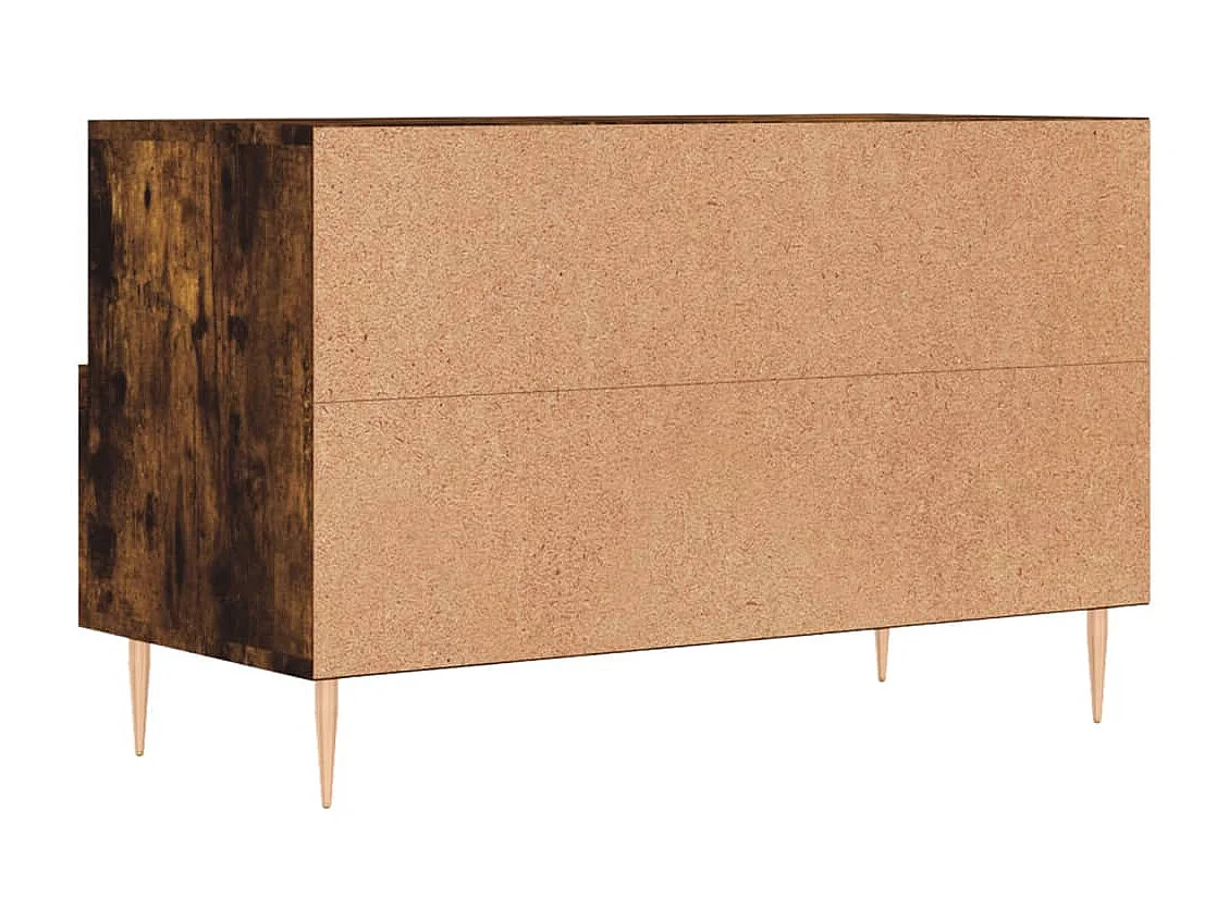 Mobile Porta TV Rovere Fumo 80x36x50 cm in Legno Multistrato