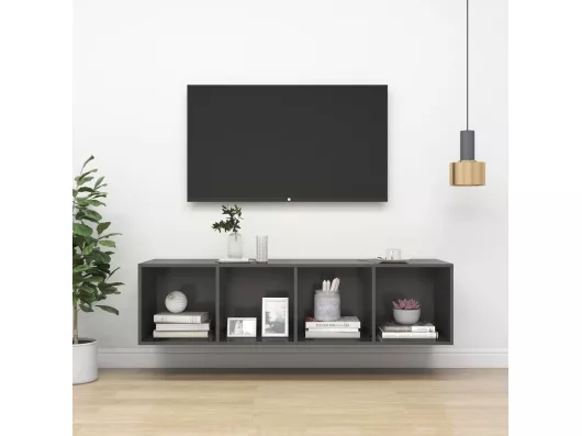 Kauf Unique TV-Wandschrank Grau 37x37x142,5 cm Holzwerkstoff