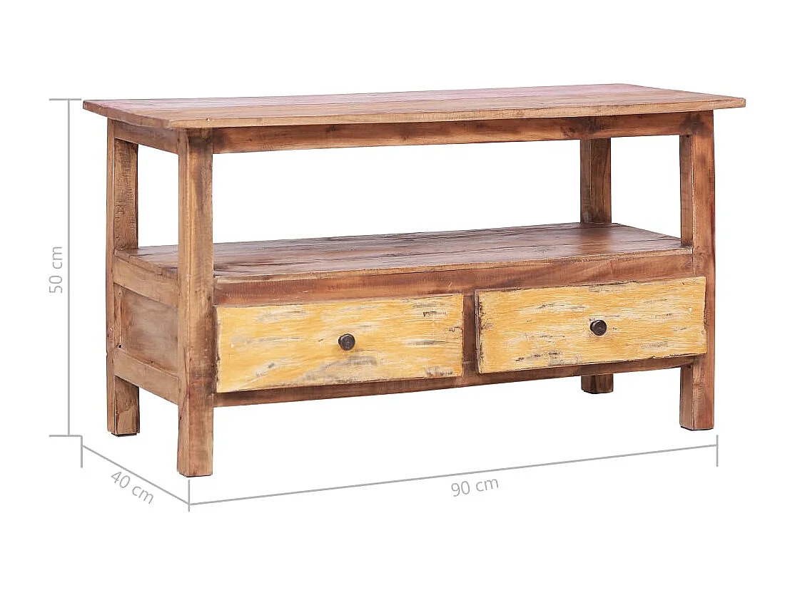 Tv-meubel 90x40x50 cm massief gerecycled hout