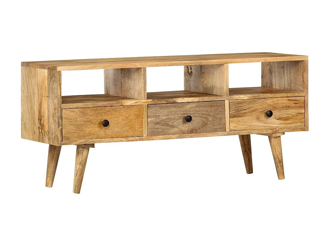 Móvel de TV 110x36x50 cm madeira de mangueira maciça