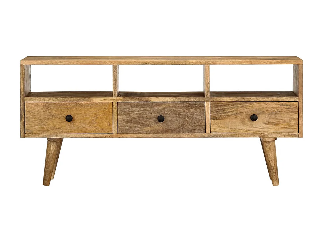 Móvel de TV 110x36x50 cm madeira de mangueira maciça