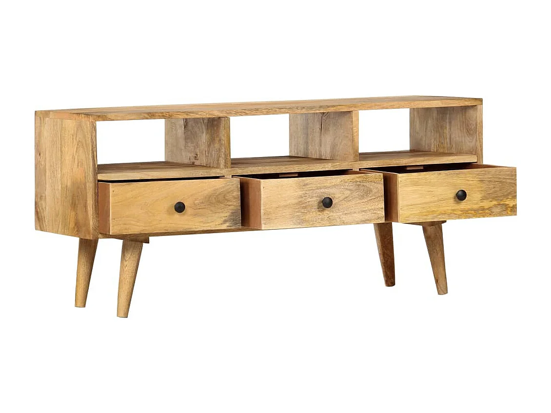 Móvel de TV 110x36x50 cm madeira de mangueira maciça