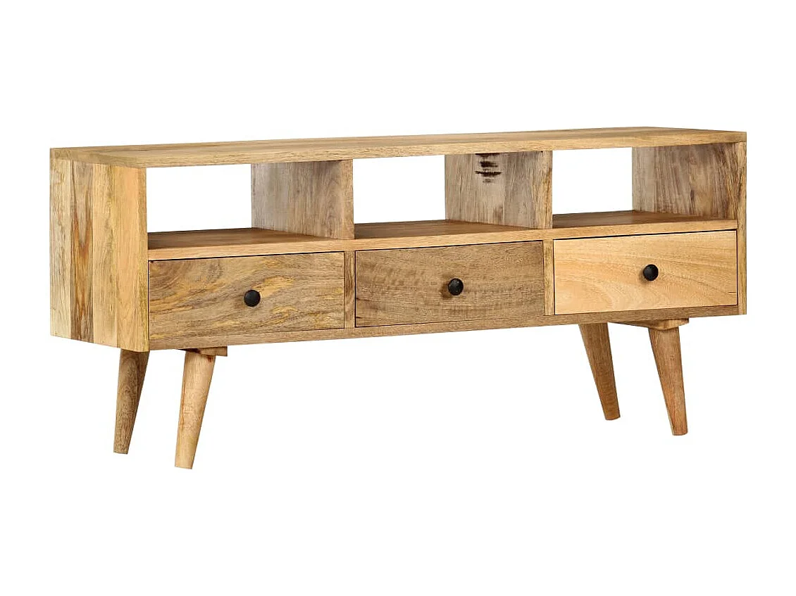 Móvel de TV 110x36x50 cm madeira de mangueira maciça