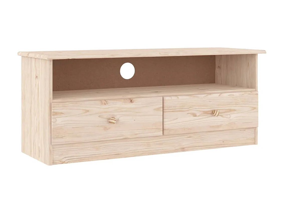 Mobile TV con Cassetti ALTA 100x35x41 cm Legno Massello di Pino
