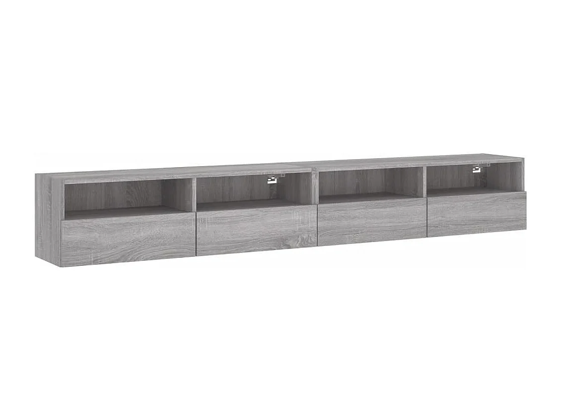 TV-Wandschränke 2 Stk. Grau Sonoma 100x30x30 cm Holzwerkstoff