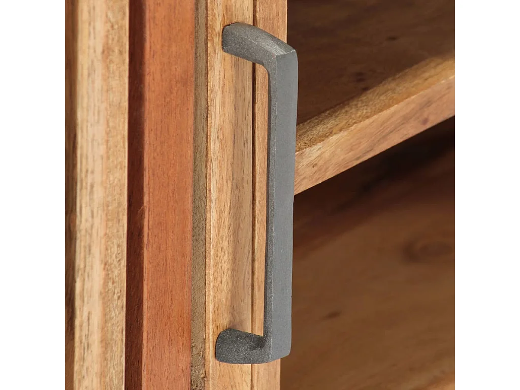 Mobile Porta TV 130x30x45 cm in Legno Massello di Acacia