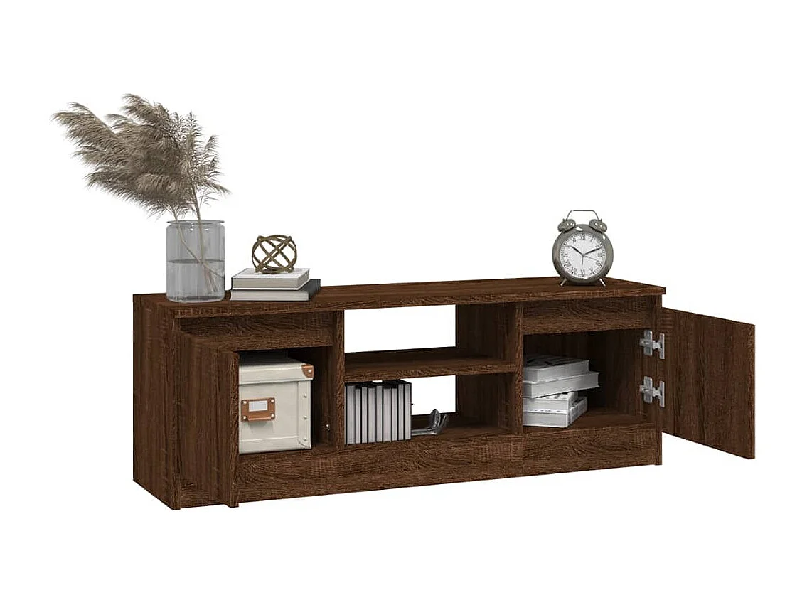 Móvel de TV com porta 102x30x36 cm carvalho castanho