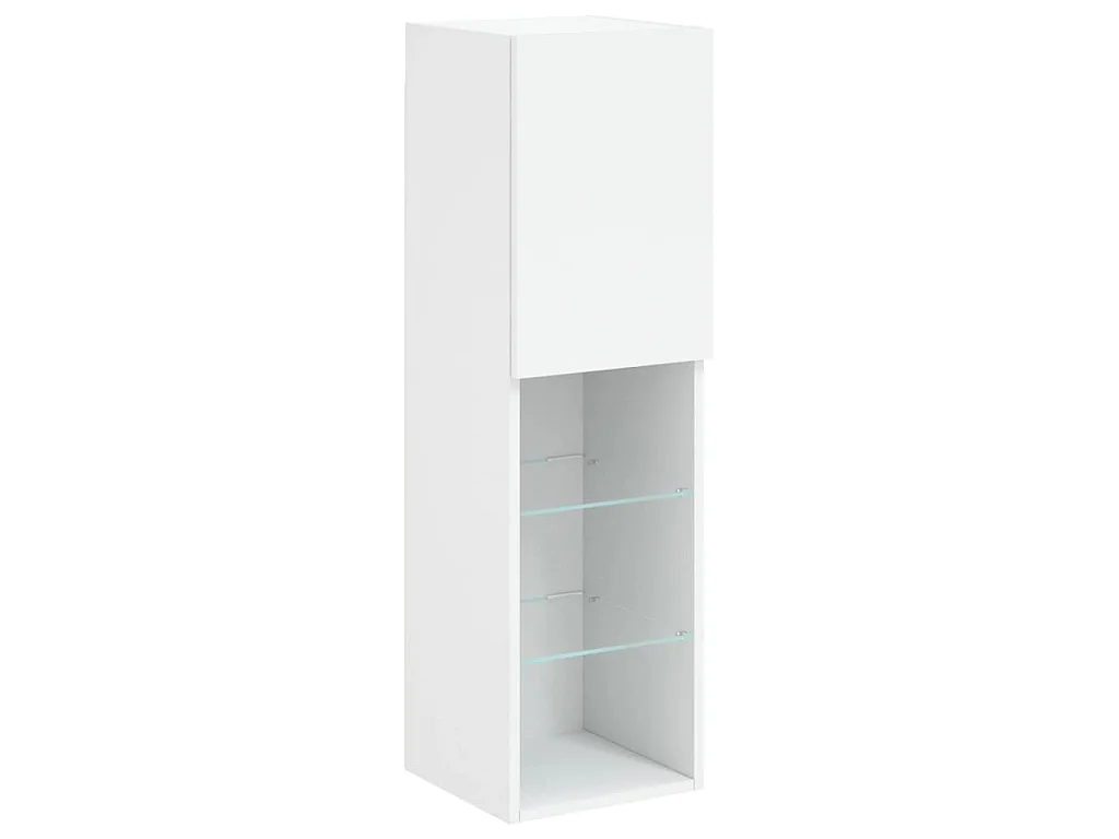 7 pcs conjunto de móveis de parede para TV com luzes LED branco