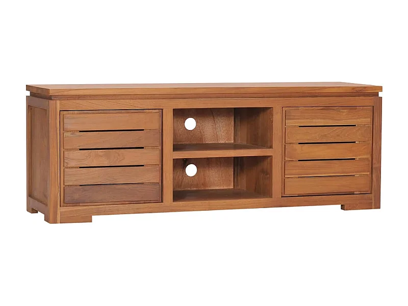 Tv-meubel 110x30x40 cm massief teakhout