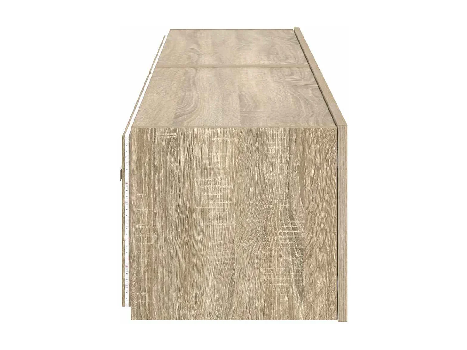 Tv-wandmeubels met LED 2 st 80x35x31 cm sonoma eikenkleurig