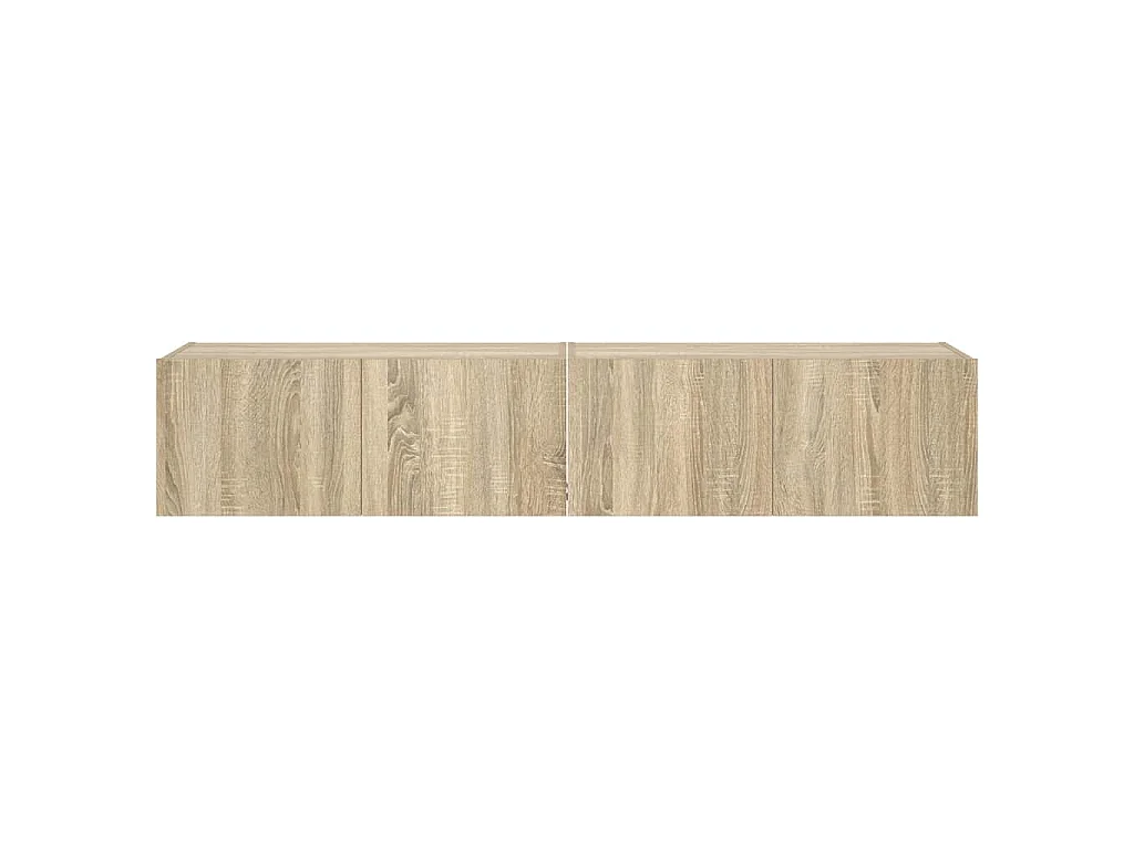 TV-Wandschränke mit LED-Leuchten 2 Stk. Sonoma-Eiche 80x35x31cm