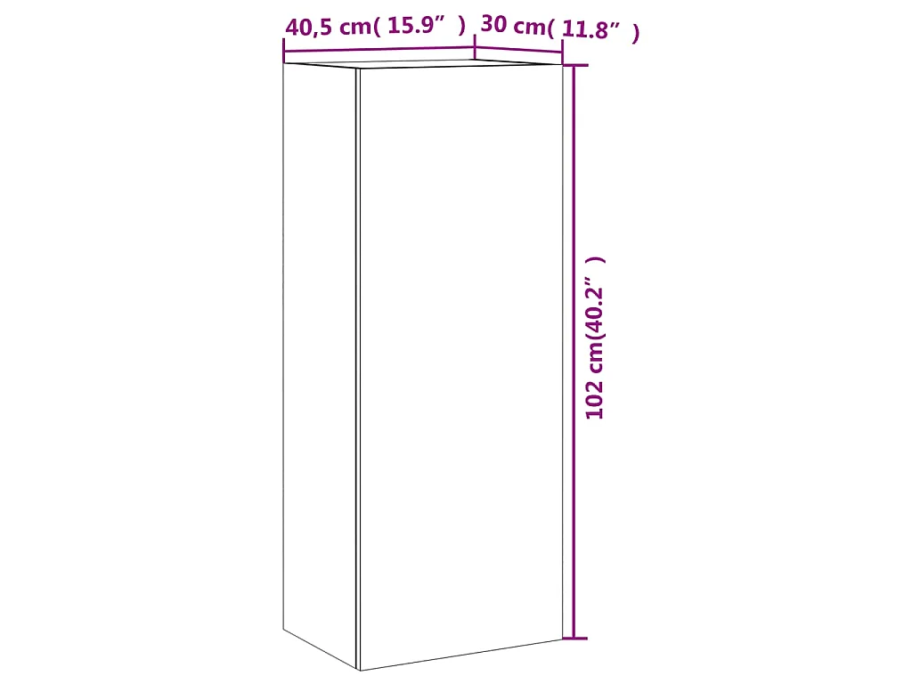 Meuble TV mural gris béton 40,5x30x102 cm bois d'ingénierie