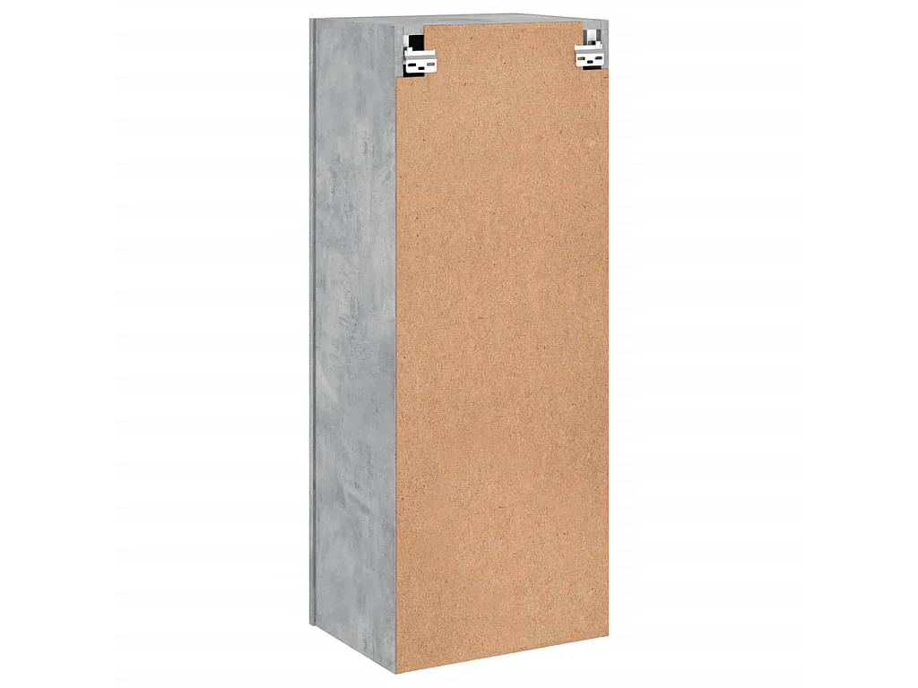 Meuble TV mural gris béton 40,5x30x102 cm bois d'ingénierie