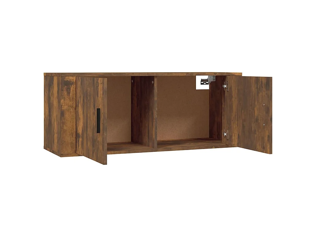 Meubles TV muraux 2 pcs chêne fumé 100x34,5x40 cm