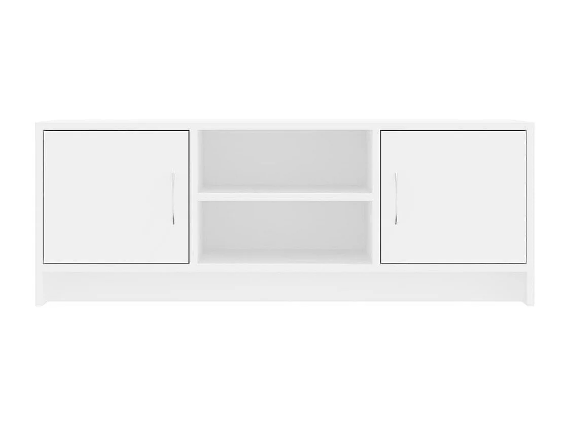 Meuble TV blanc 102x30x37,5 cm bois d'ingénierie