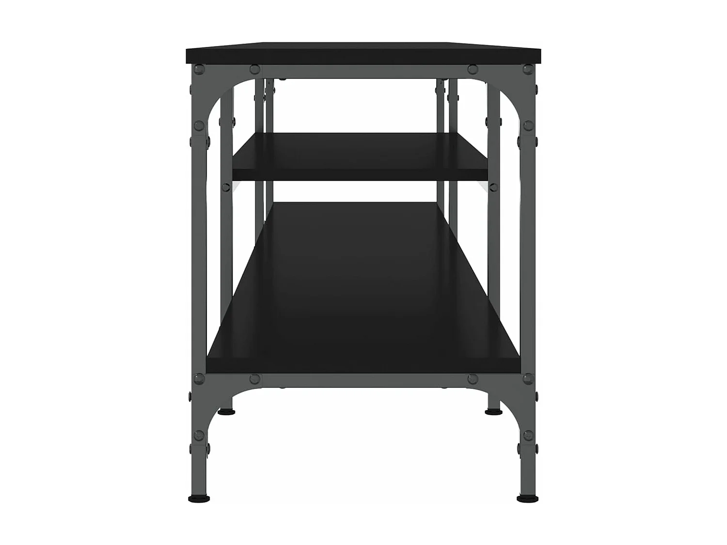 Móvel de TV 201x35x45 cm derivados de madeira/ferro preto