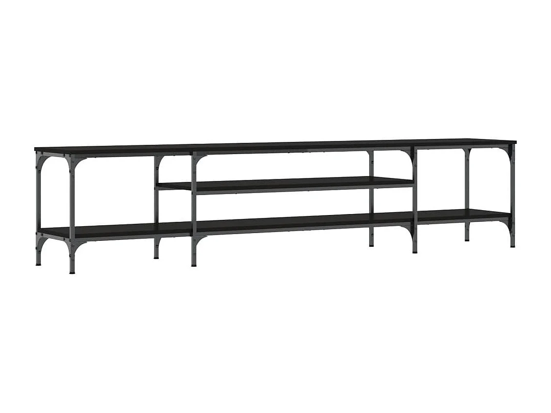 Móvel de TV 201x35x45 cm derivados de madeira/ferro preto