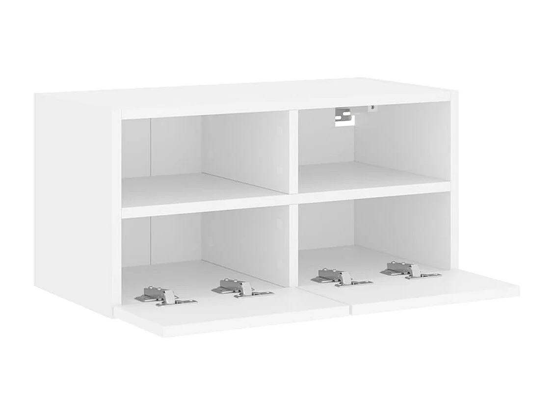 Meuble TV mural blanc 60x30x30 cm bois d'ingénierie