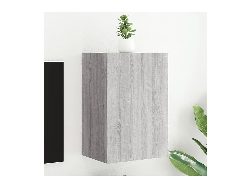 Meuble TV mural sonoma gris 40,5x30x60 cm bois d'ingénierie