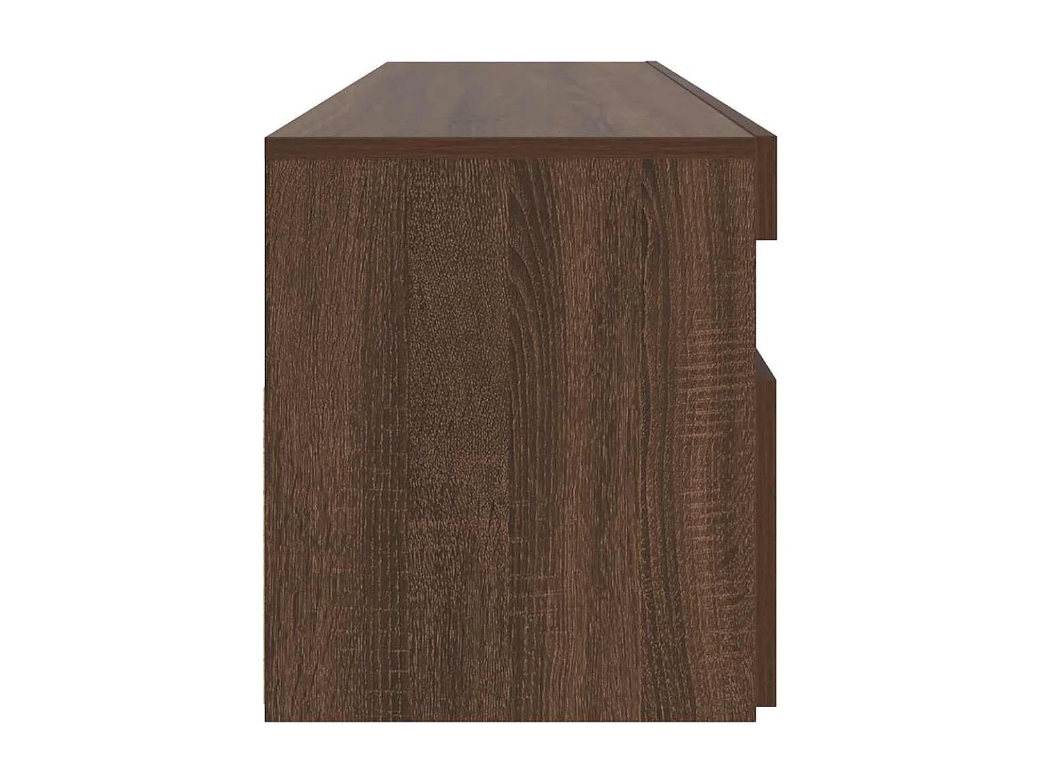 Mueble de TV con luces LED roble marrón 90x35x40 cm