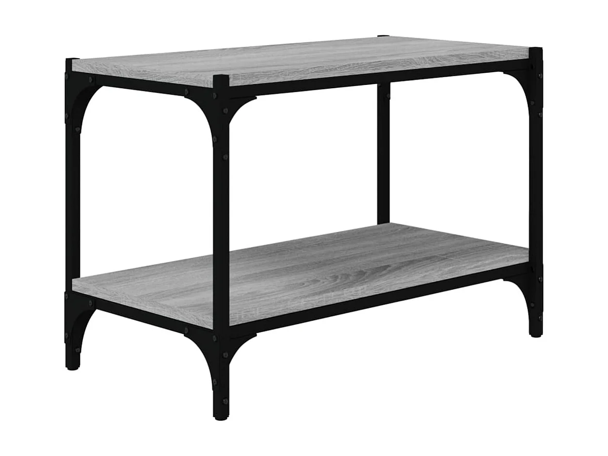 TV-Schrank Grau Sonoma 60x33x41 cm Holzwerkstoff und Stahl