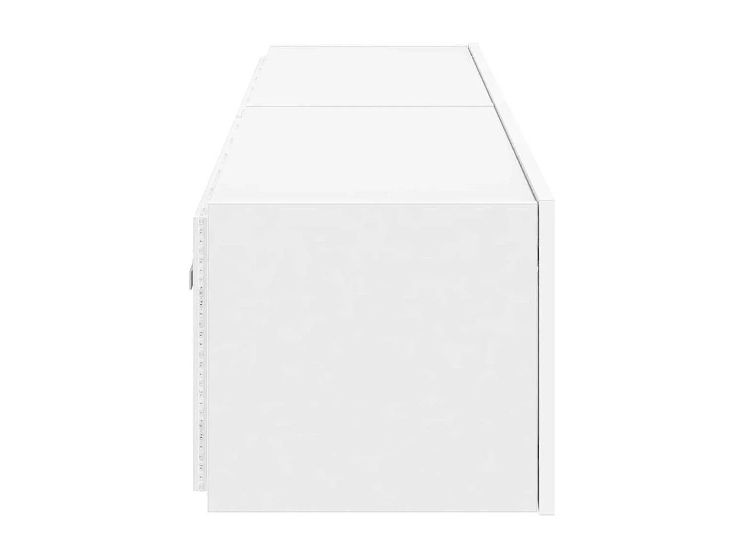 Meubles TV muraux avec lumières LED 2 pcs blanc 80x35x31 cm