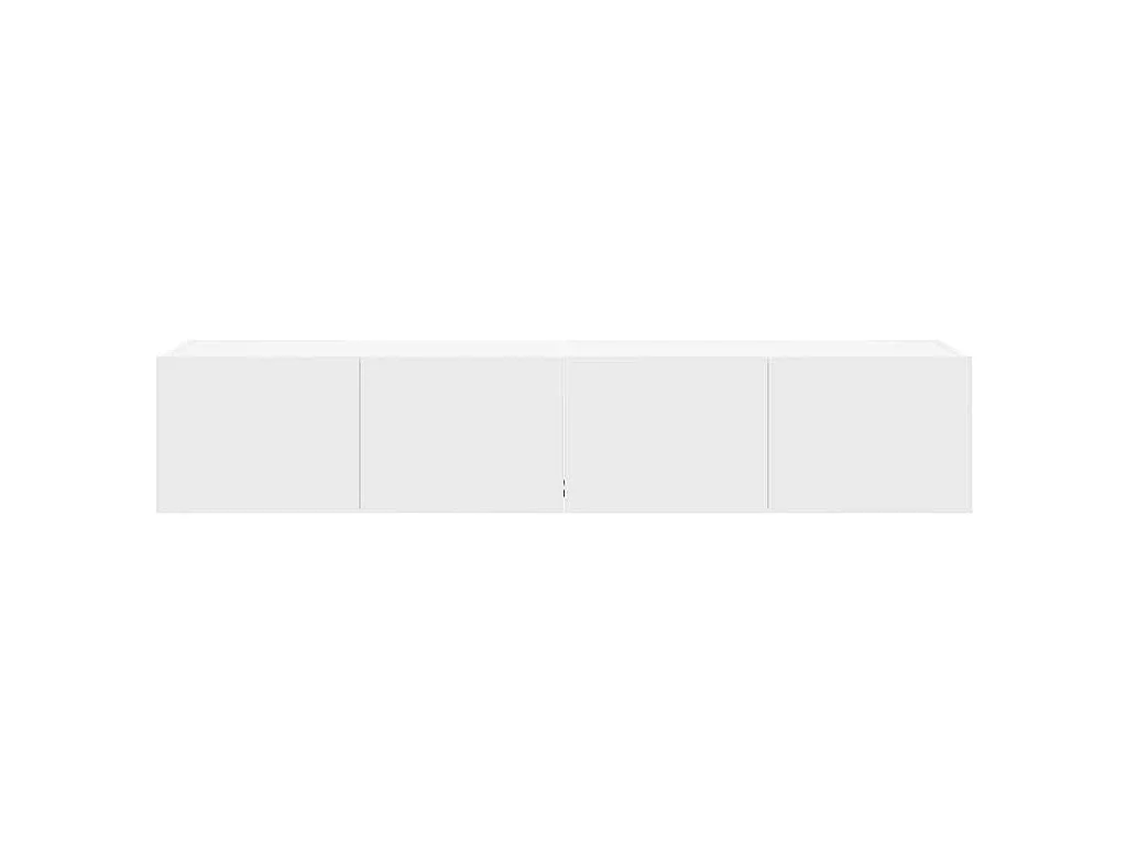 Tv-wandmeubels met LED-verlichting 2 st 80x35x31 cm wit