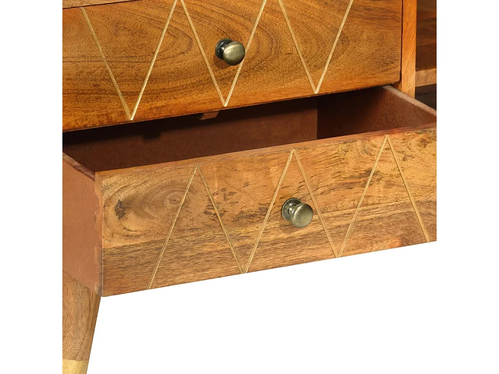 Mobile Porta TV 85x35x47 cm in Legno Massello di Mango