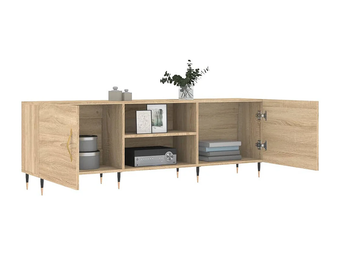 Tv-meubel 150x30x50 cm bewerkt hout sonoma eikenkleurig