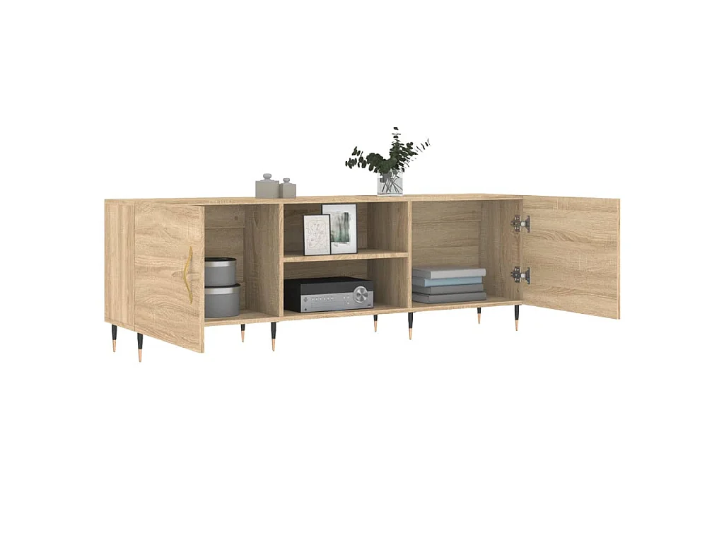 Tv-meubel 150x30x50 cm bewerkt hout sonoma eikenkleurig