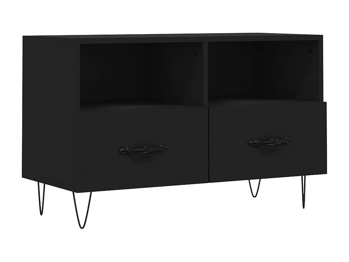 TV-Schrank Schwarz 80x36x50 cm Holzwerkstoff