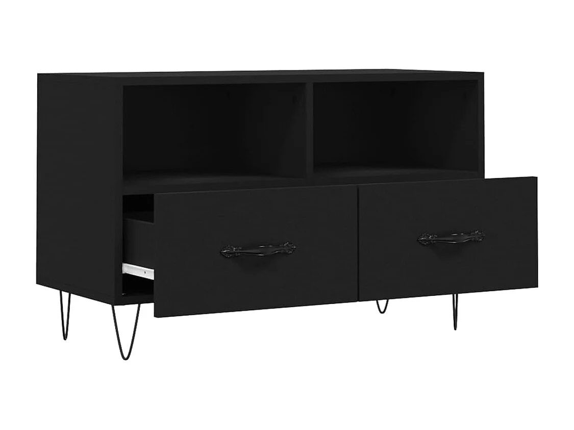 TV-Schrank Schwarz 80x36x50 cm Holzwerkstoff