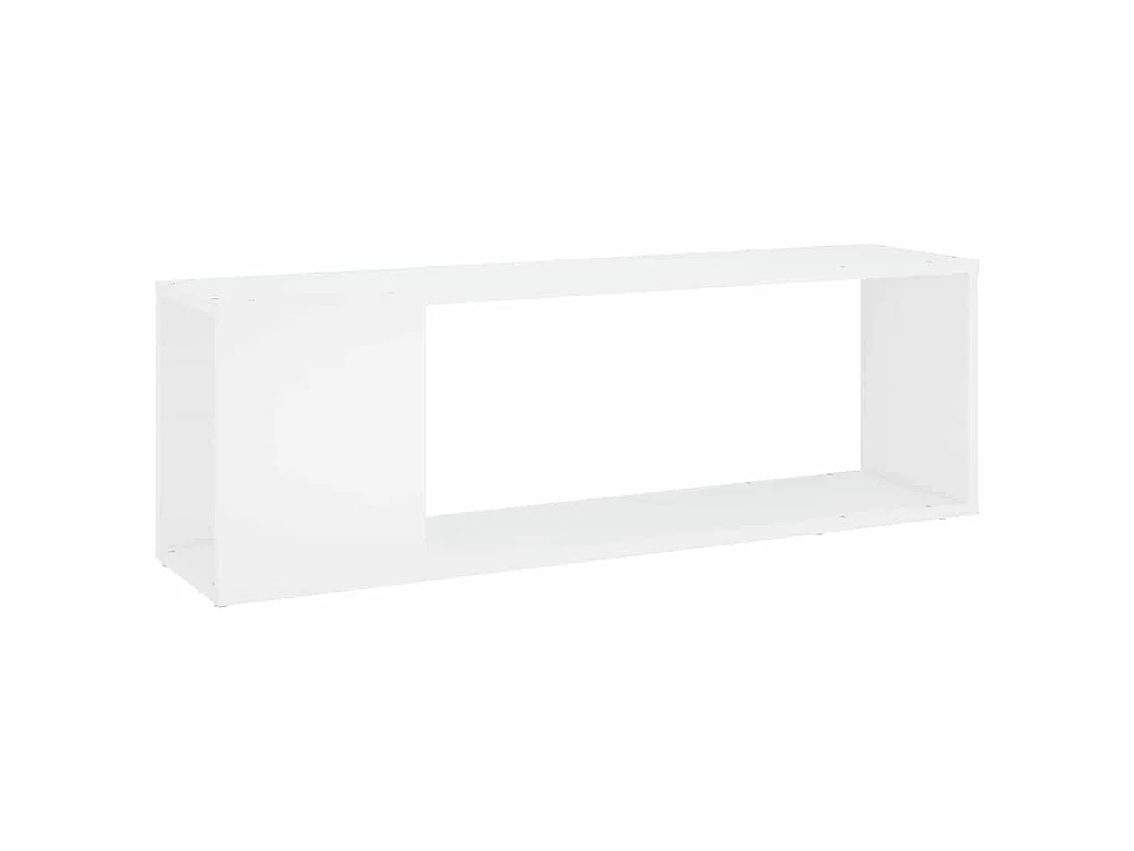 Meuble TV Blanc 100x24x32 cm Bois d'ingénierie