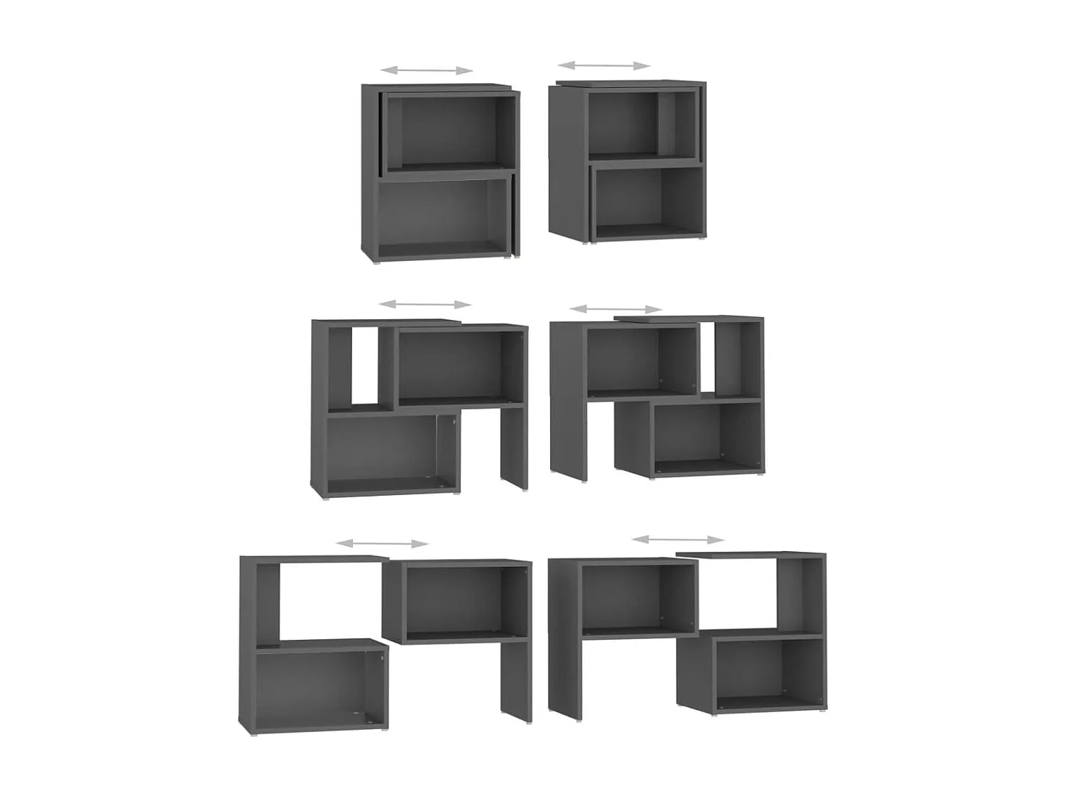 TV-Schrank Grau 104x30x52cm Holzwerkstoff