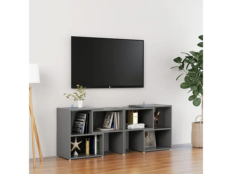Tv-meubel 104x30x52 cm bewerkt hout grijs