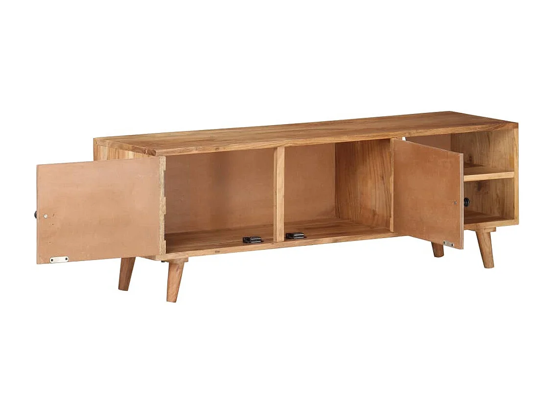 Meuble TV 115x30x39 cm Bois d'acacia massif