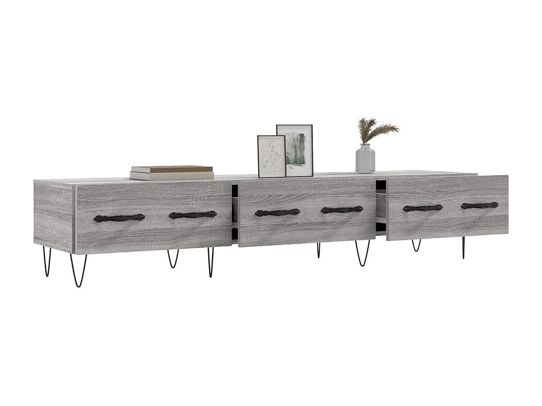 Meuble TV sonoma gris 150x36x30 cm bois d'ingénierie