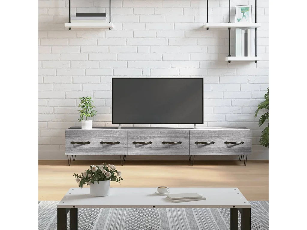 TV-Schrank Grau Sonoma 150x36x30 cm Holzwerkstoff