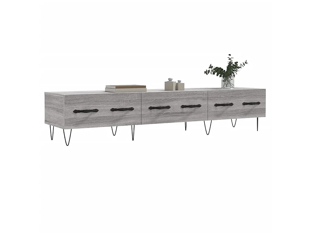 Meuble TV sonoma gris 150x36x30 cm bois d'ingénierie