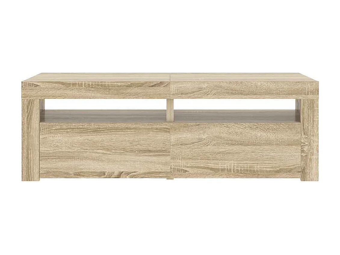 Mobile Porta TV con Luci LED Rovere Sonoma 120x35x40 cm